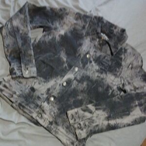 Buffalo David Bitton Charcoal Denim Jacket.‎ Women's Sz.XL
